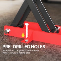 Moottoripyöränostin terästä 500 kg 9,5–40 cm korkeussäätö taittuva punainen