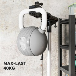 Polkupyörän huoltoteline ja korjausteline, alumiinia, 40 kg kantavuus, korkeussäädettävä, musta