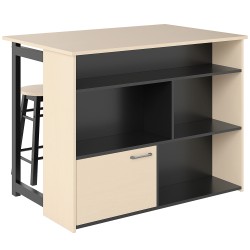 Baaripöytäsarja 3 osainen kääntyvä pöytälevy lastulevy 116 x 70 x 89 5 cm musta tammi