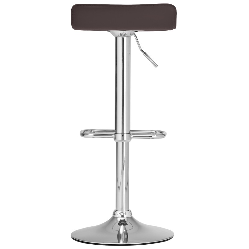 Säädettävä baarijakkara keinonahkaistuimella ja jalkatuella, 360° kääntyvä