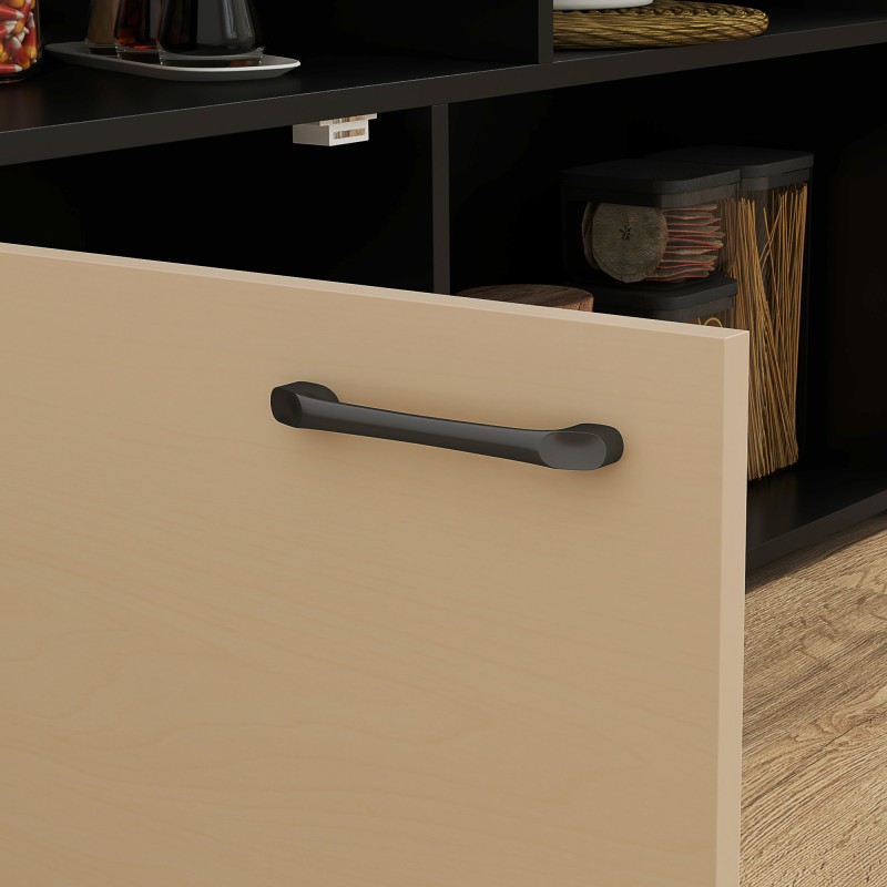 Baaripöytäsarja 3-osainen, kääntyvä pöytälevy, lastulevy, 116 x 70 x 89,5 cm, musta/tammi