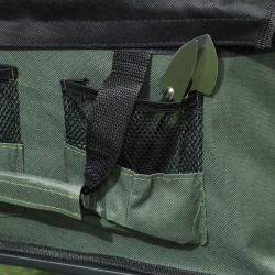 Puutarhakärry taittuva 90 kg kantavuus 72 L teräs ja Oxford-kangas vihreä