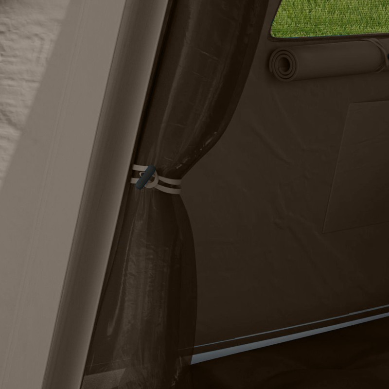 Ilmatäytteinen kahden hengen teltta 210x210x160 cm, 4 vuodenajan campingteltta, khaki-ruskea