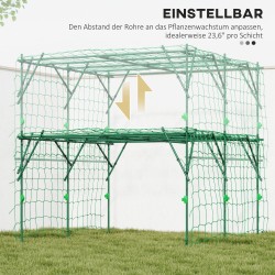 Kasviteline köynnöskasveille teräsrunko 223 x 223 x 223 cm vihreä