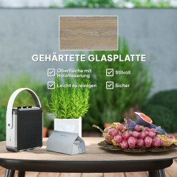 Polyrottinki puutarhan lounge-ryhmä 4 hengelle, 4 osaa, teräsrunko, tummanharmaa/keltainen