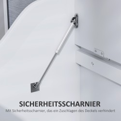 Säilytyslaatikko kannella 56,5x38x56 cm MDF 61 l valkoinen