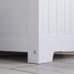 Säilytyslaatikko kannella 56,5x38x56 cm MDF 61 l valkoinen