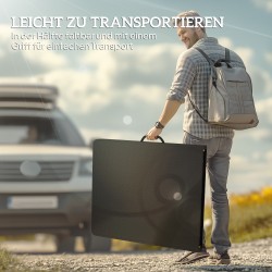 Taitettava piknikpöytä ja penkit 3-osainen setti, metalli ja HDPE, musta/ruskea