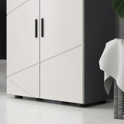 Kylpyhuoneen kaappi säädettävillä hyllyillä 60x30x82 cm lastulevy harmaa