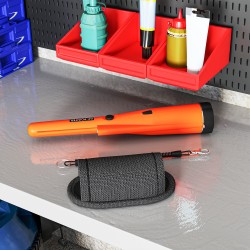 Käsikäyttöinen metallinetsin aikuisille, vedenkestävä tunnistuspää, LED, ääni- ja värinähälytys, oranssi