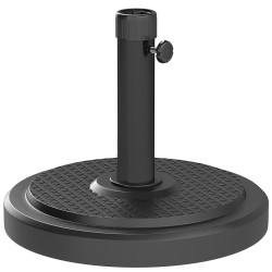 Aurinkovarjon jalusta 22 kg pyöreä sementti HDPE musta 48 cm sopii 38 48 mm varjonrungoille