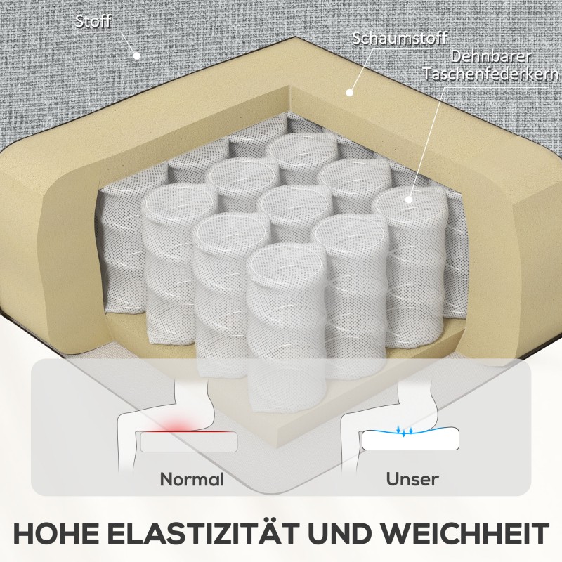 Lepotuoli / recliner olohuoneeseen, säädettävä selkänoja ja jalkatuki, harmaa