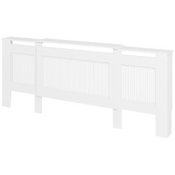 Patterinsuojakotelo lamellidesign MDF 125 201 x 19 x 81 5 cm valkoinen