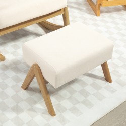 Keinutuoli ja rahi, leinenimitaatio, puurunko, kermanvalkoinen, enint. 150 kg