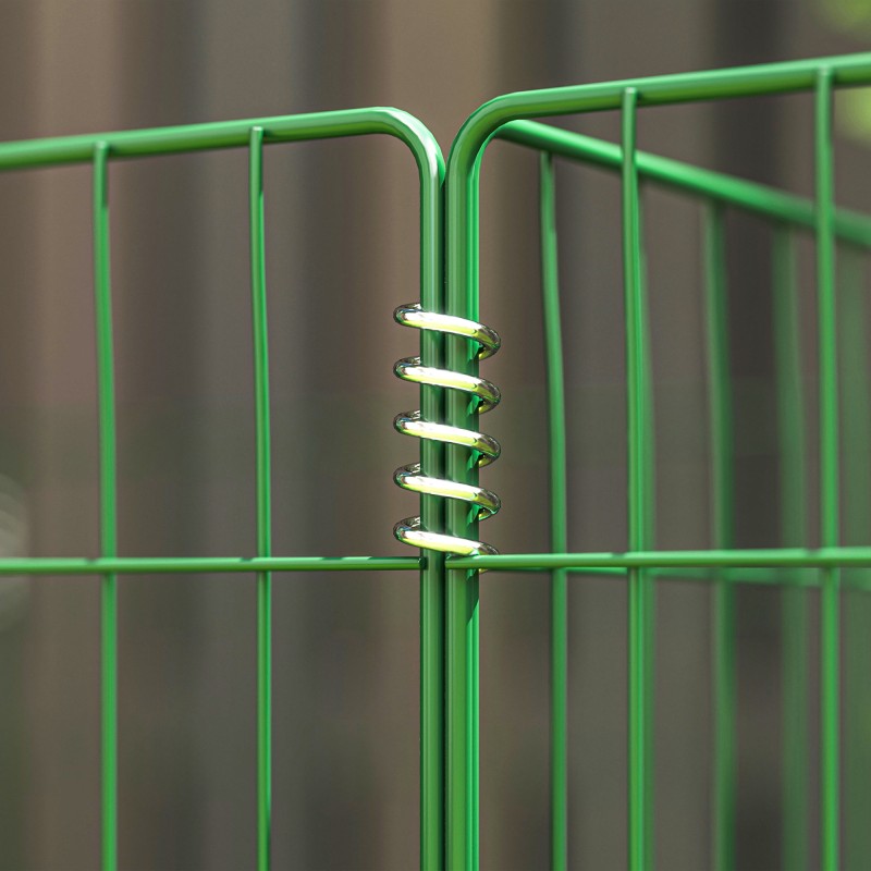 Kompostikehikko ulkokäyttöön teräs 270 x 90 x 70 cm 1680 l 3-osainen vihreä