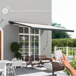 Tuuli- ja auringonsensori sähkömarkiisille, ulkosensori 22 x 11 x 9 cm, valkoinen