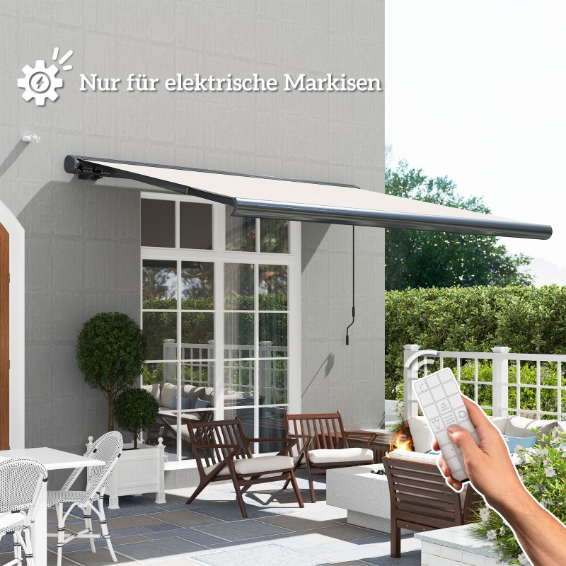 Tuuli- ja auringonsensori sähkömarkiisille, ulkosensori 22 x 11 x 9 cm, valkoinen