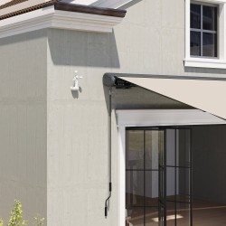 Tuuli- ja auringonsensori sähkömarkiisille, ulkosensori 22 x 11 x 9 cm, valkoinen