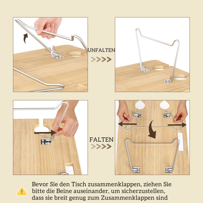 Piknikkori 4 hengelle puinen pöytäkansi ja astiasetti vaaleanruskea