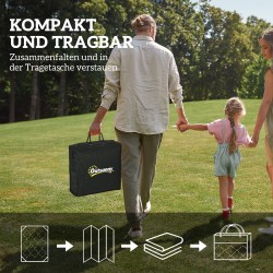 Ulkoma﻿tto ulkokäyttöön, säänkestävä polypropeeni 182 x 274 cm, kaksipuolinen sininen/valkoinen, boho-geometrinen