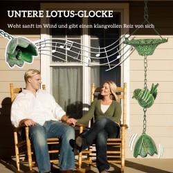 Sadevesiketju kolibrikoristeella 3 kpl setti metalli 123 cm vihreä