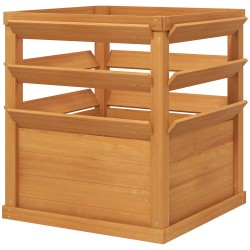 Viljelylaatikko säleiköllä ulkokäyttöön kuusipuuta 65 x 65 x 73 cm karamellinruskea