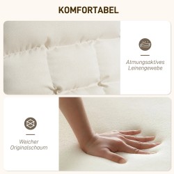 Pehmustettu keinutuoli korkealla selkänojalla ja säädettävällä jalkatuella, teräsrunko, kermanvalkoinen