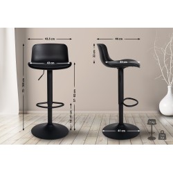 Säädettävä moderni baarijakkara keinonahalla ja jalkatuella