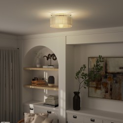 Kattovalaisin metalli ja akryyli Ø32 cm, läpinäkyvä, E27, halogeeni- ja LED-yhteensopiva