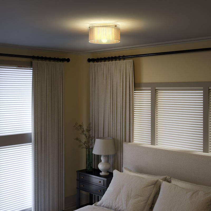 Kattovalaisin metalli ja akryyli Ø32 cm, läpinäkyvä, E27, halogeeni- ja LED-yhteensopiva