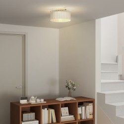 Kattovalaisin metalli ja akryyli Ø32 cm, läpinäkyvä, E27, halogeeni- ja LED-yhteensopiva