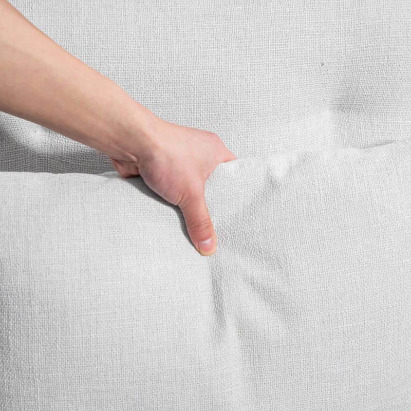 Työtuoli jalkatuella, kallistuva 160°, säädettävä istuinkorkeus, pellavakuosinen kangas, kermanvalkoinen