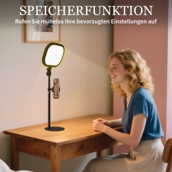 LED-pöytävalaisin 10 himmennystasoa 5 värilämpötilaa metallia musta