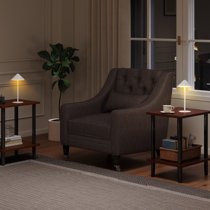 LED-pöytävalaisin metalli USB-C ladattava kosketuskytkin 2 kpl valkoinen