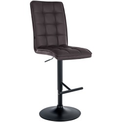 Moderni säädettävä baarijakkara keinonahkaverhoilulla ja korkealla selkänojalla