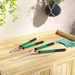 Puutarhaleikkurisetti 2-osainen, pensasleikkuri ja oksaleikkuri, metalliterät, vihreä/musta