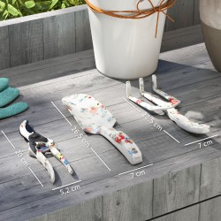 Puutarhatyökalusetti 3 osaa, istutuslapio, käsiharava ja oksasakset, alumiini, monivärinen