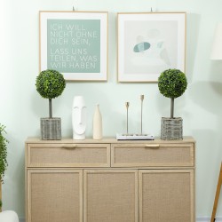 Keinokasvit ruukussa 2 kpl, UV-suojattu, sisä- ja ulkokäyttöön, 50 cm, muovi/sementti, vihreä