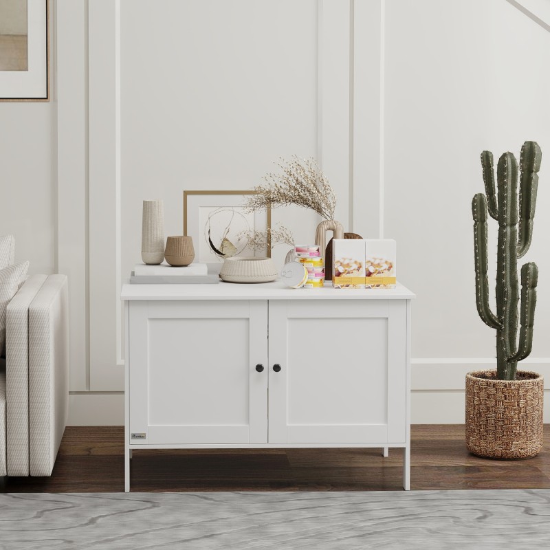 Kissan wc -kaappi / kissanvessa kaappi MDF 80 x 51 x 54 cm valkoinen