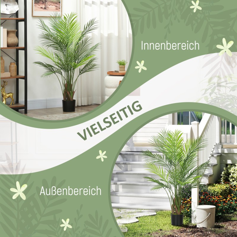 Tekopalmu ruukussa 120 cm, muovia, vihreä, sisä- ja ulkokäyttöön