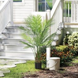 Tekopalmu ruukussa 120 cm, muovia, vihreä, sisä- ja ulkokäyttöön