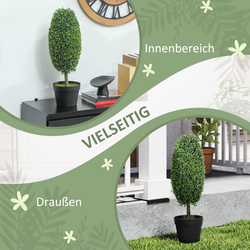 Tekokasvi ruukussa 60 cm, UV-suojattu, 2 kpl, muovi/sementti, vihreä