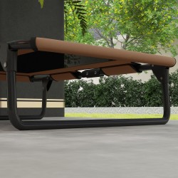 Korotettu taittuva koiranpeti teräsrungolla ja verkkokankaalla 75 x 51 x 18 cm kahvi-musta