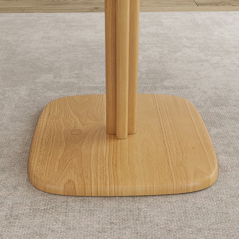 Ruokapöytä 4 hengelle kumipuuta 70 x 70 cm luonnonpuu