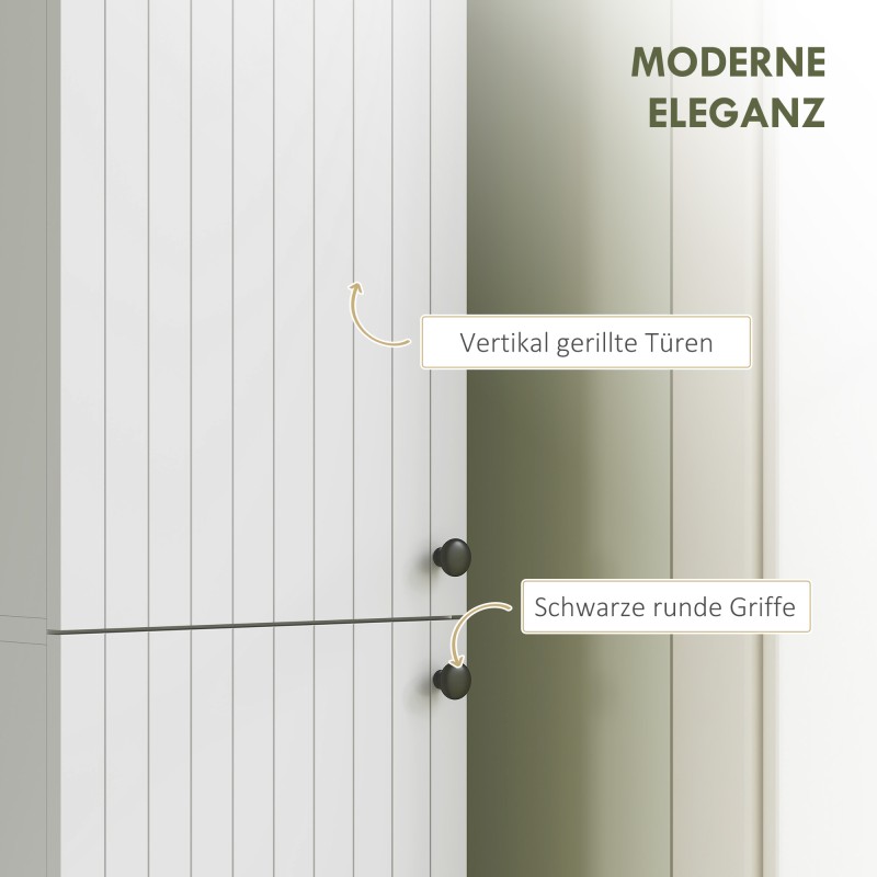 Kylpyhuoneen seinäkaappi MDF 30 x 30 x 161 cm, 6 hyllyä, valkoinen