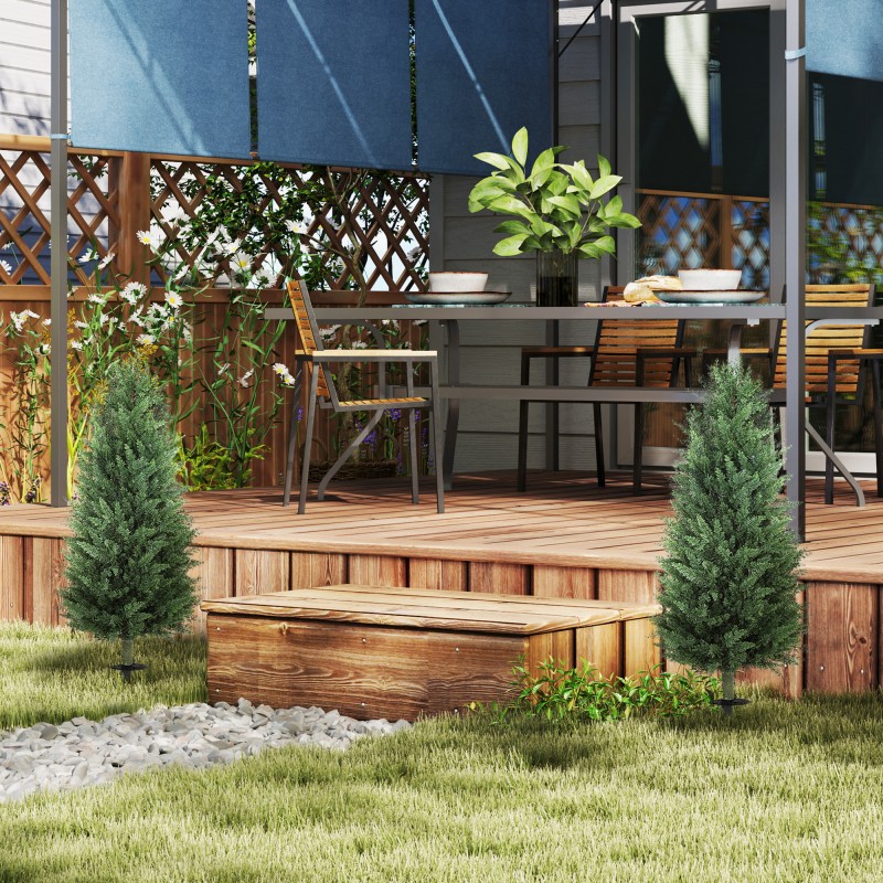 Tekokasvi sypressi 2 kpl, 100 cm, 831 lehteä, vihreä, ulko- ja sisäkäyttöön