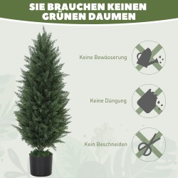 Keinotekoinen sypressi ruukussa 90 cm, UV-kestävä, 2 kpl, vihreä