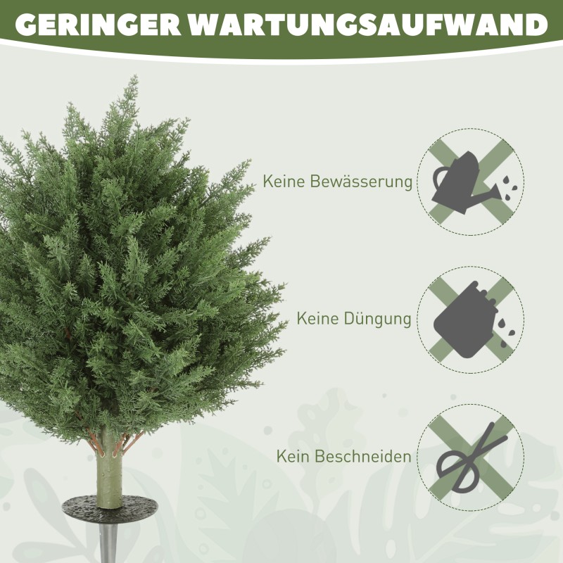 Tekokasvi sypressi UV-suojattu Ø40 x 60 cm 2 kpl vihreä