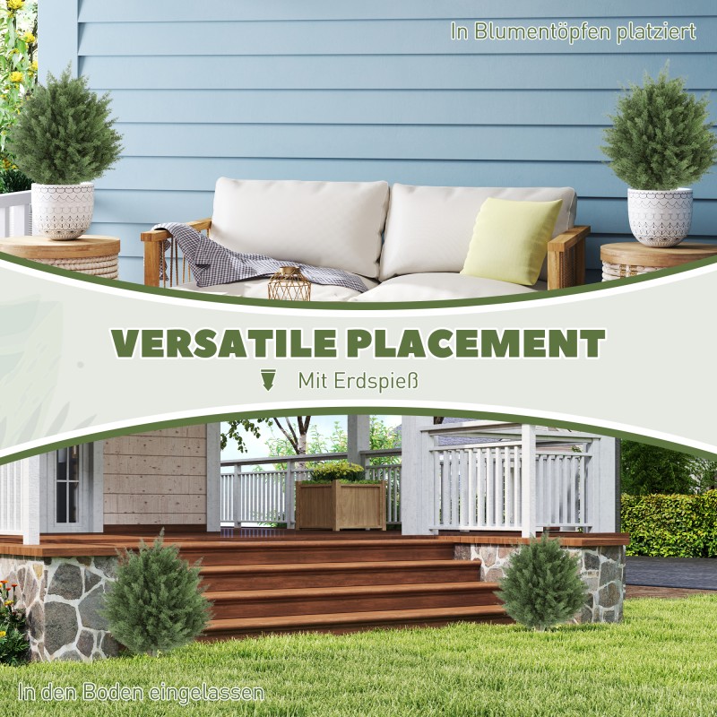 Tekokasvi sypressi UV-suojattu Ø40 x 60 cm 2 kpl vihreä