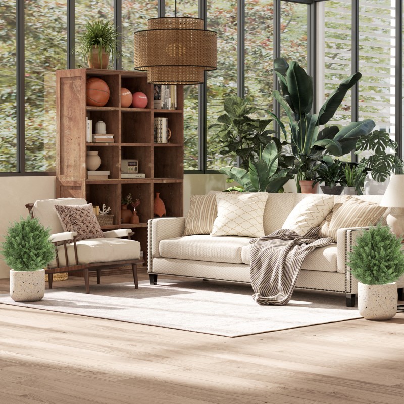 Tekokasvi sypressi UV-suojattu Ø40 x 60 cm 2 kpl vihreä